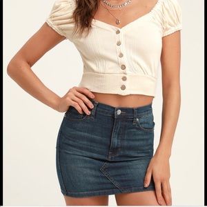 Free People Teagan Denim Skirt